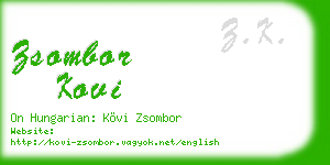 zsombor kovi business card